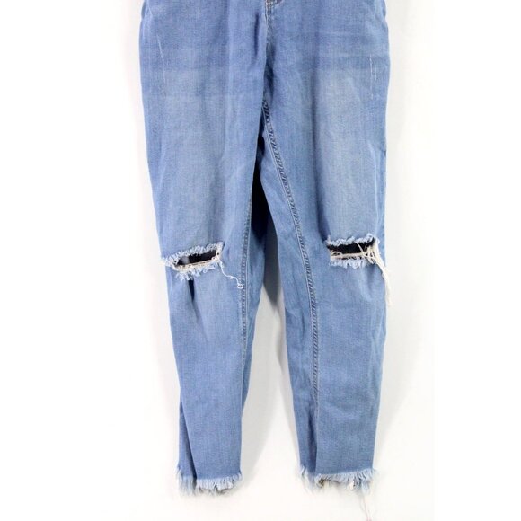 Black Label C'est Toi Denim Overall Womens Blue Medium Washed Distressed Large L - Picture 3 of 7